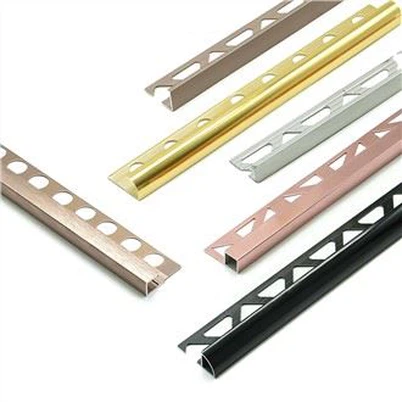 Fém külső csempe él burkolat