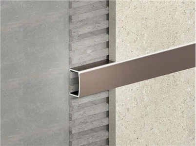 Fém csempe szegélyének profilja