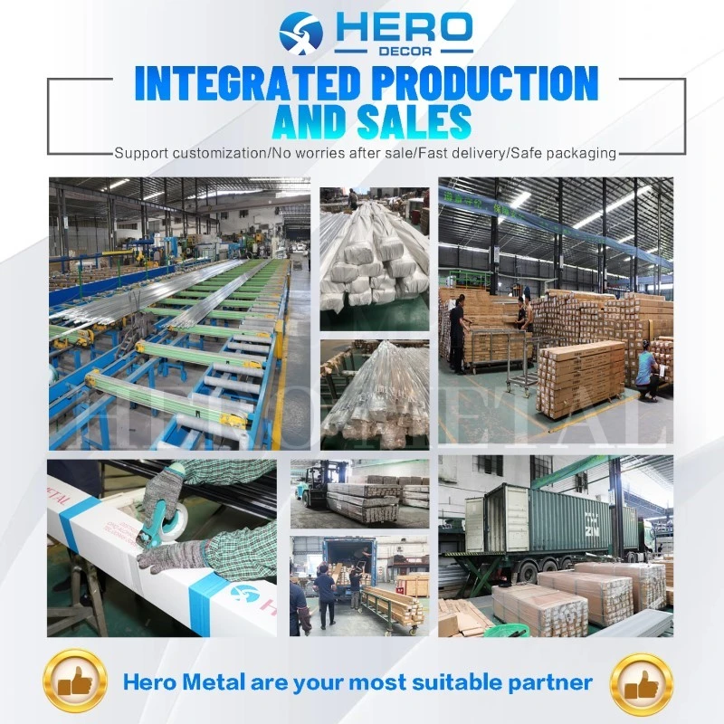 Hero Decor specializes in the production of aluminum decorative trims, tile edge profiles, skirting systems, and customized architectural metal accessories. With advanced extrusion, precision tooling, and multi-stage surface treatment technologies, we deliver stable-quality trims that meet the visual and performance expectations of global contractors, distributors, and interior design brands. Our product range is engineered to bring both protection and decorative value to modern building materials. Hero Decor specializes in the production of aluminum decorative trims, tile edge profiles, skirting systems, and customized architectural metal accessories. With advanced extrusion, precision tooling, and multi-stage surface treatment technologies, we deliver stable-quality trims that meet the visual and performance expectations of global contractors, distributors, and interior design brands. Our product range is engineered to bring both protection and decorative value to modern building materials.